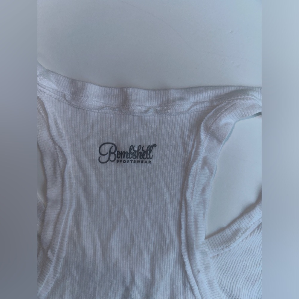 Bombshell sportswear ribbed Crop Shirt